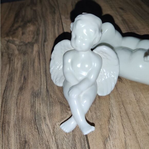 Vintage Angels Set Of 3 Small White Ceramic Children Angels Decor Figurines - Picture 4 of 8